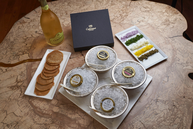 Caviar Sampler with Champagne